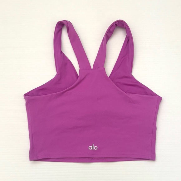 Alo Yoga Airbrush Real Bra Tank in Electric Violet Size Small - Picture 3 of 6